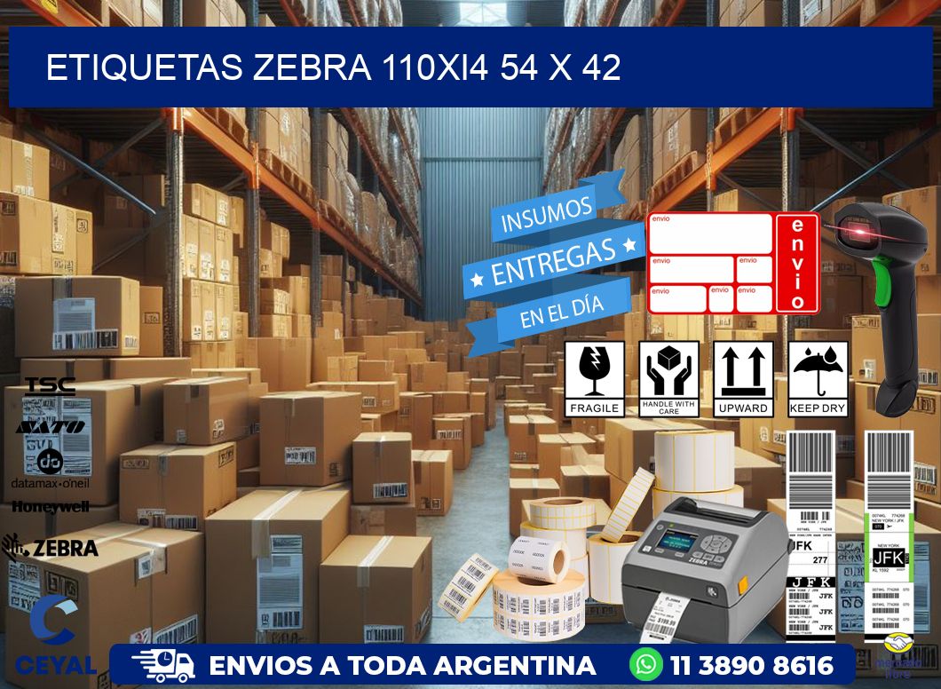 ETIQUETAS Zebra 110Xi4 54 x 42