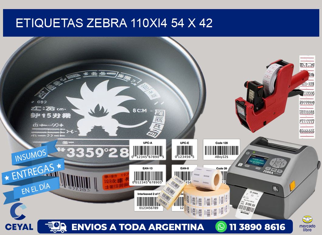 ETIQUETAS Zebra 110Xi4 54 x 42