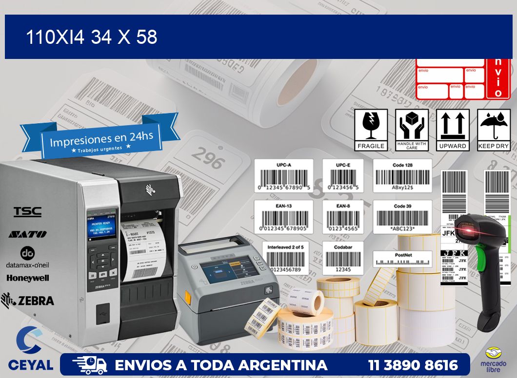 110Xi4 34 x 58