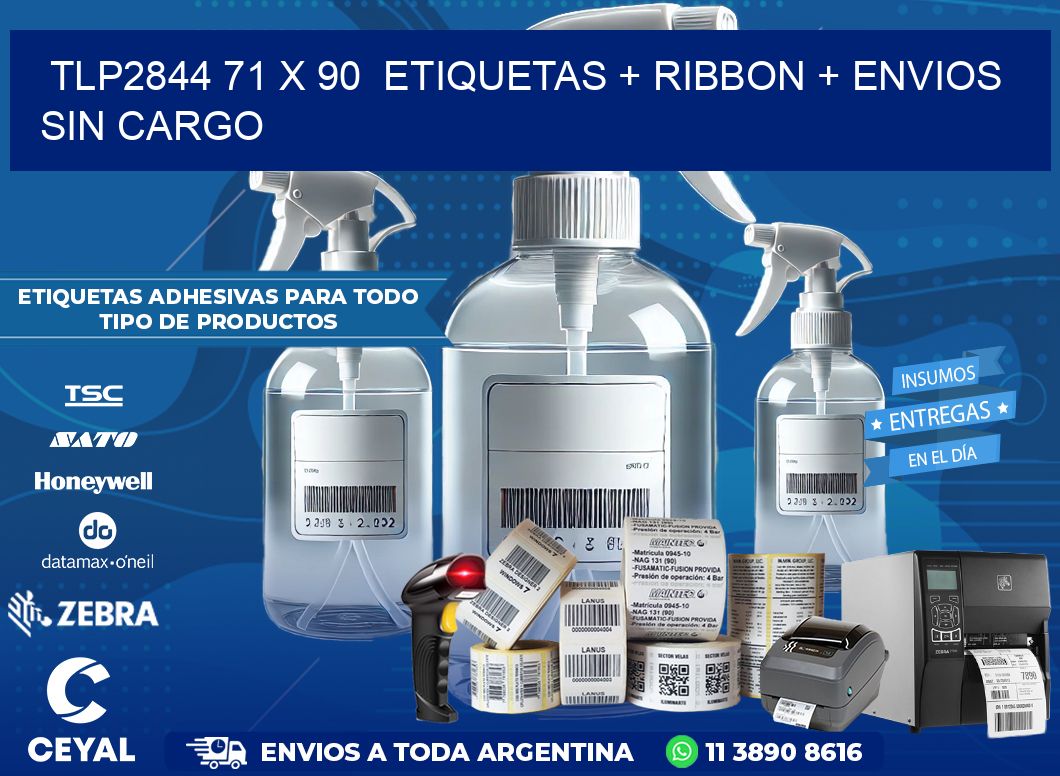 TLP2844 71 x 90  etiquetas + ribbon + envios sin cargo