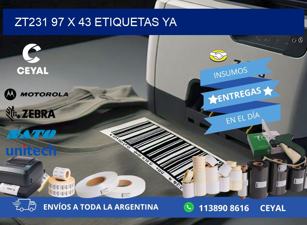 ZT231 97 x 43 ETIQUETAS YA