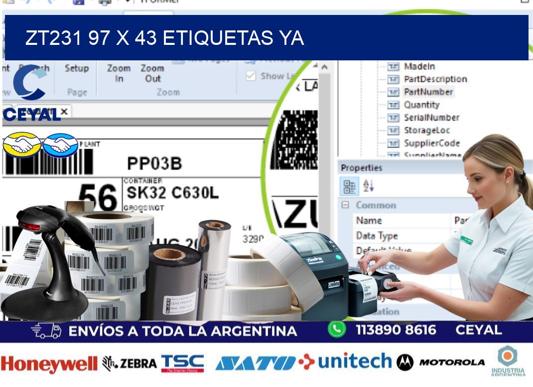 ZT231 97 x 43 ETIQUETAS YA
