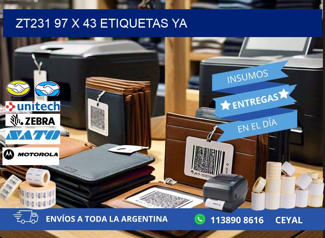 ZT231 97 x 43 ETIQUETAS YA