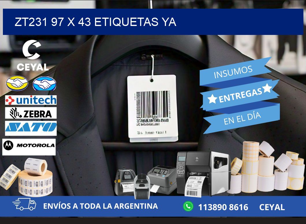ZT231 97 x 43 ETIQUETAS YA