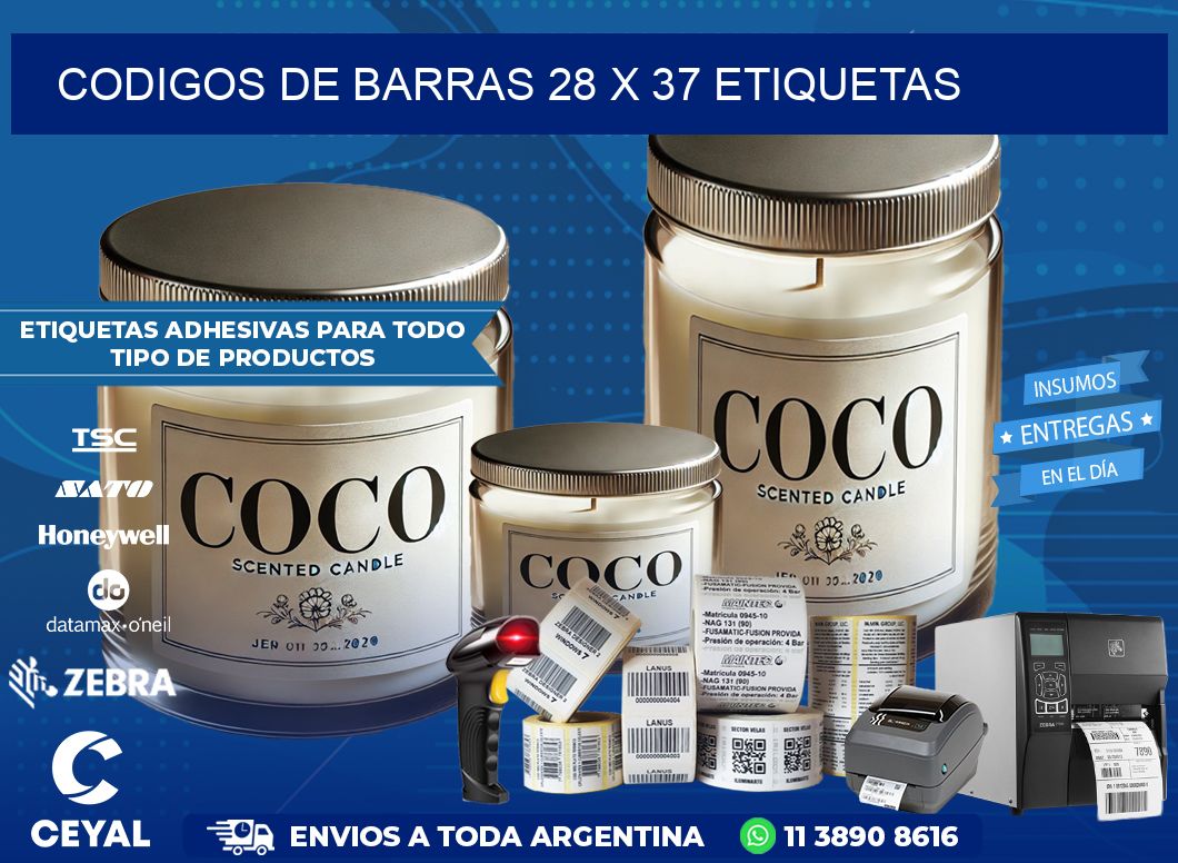 codigos de barras 28 x 37 etiquetas
