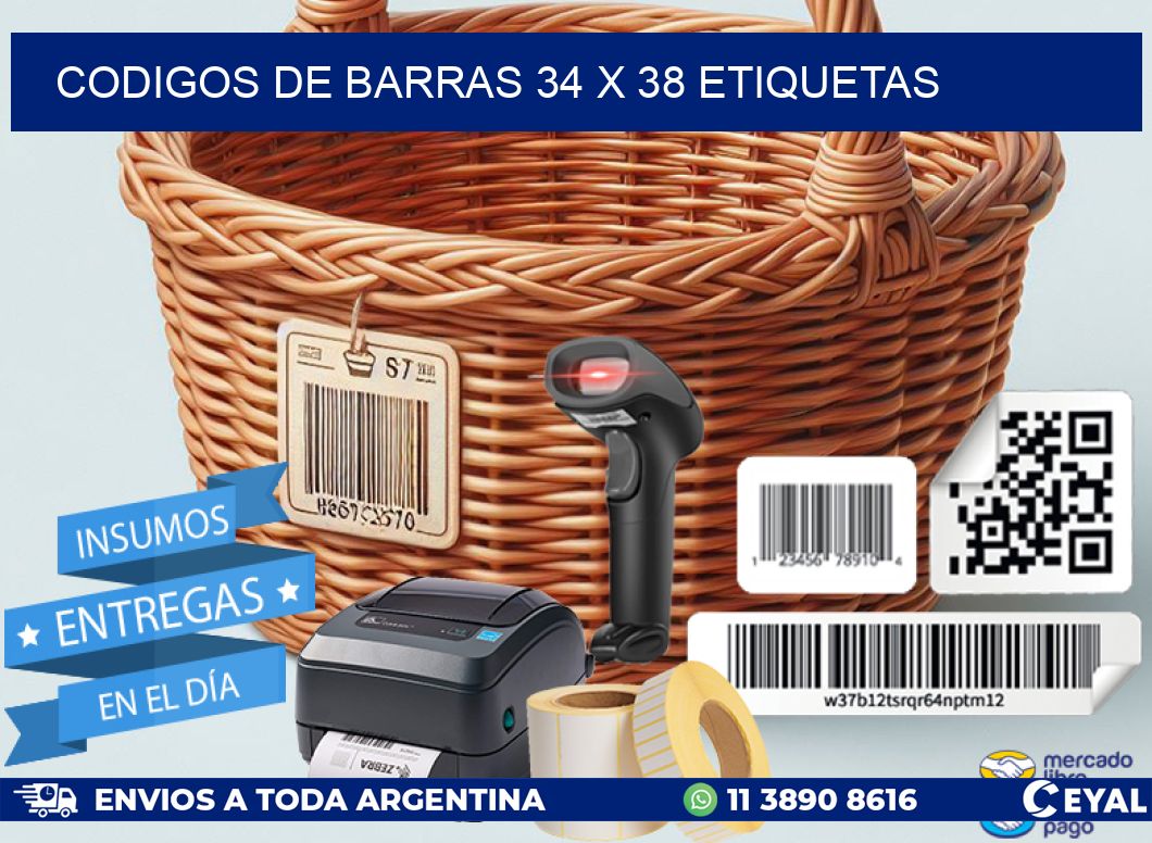 codigos de barras 34 x 38 etiquetas