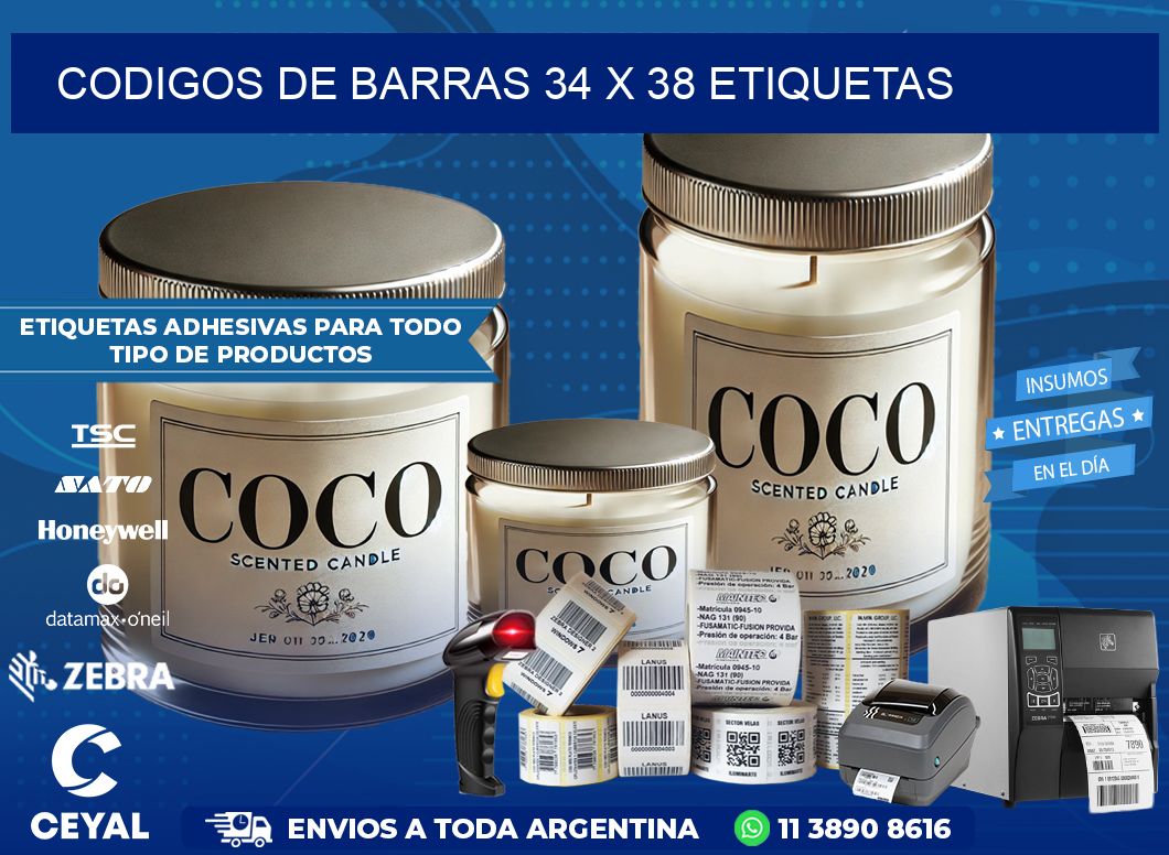 codigos de barras 34 x 38 etiquetas