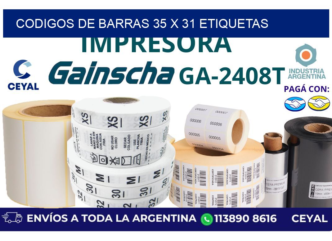 codigos de barras 35 x 31 etiquetas