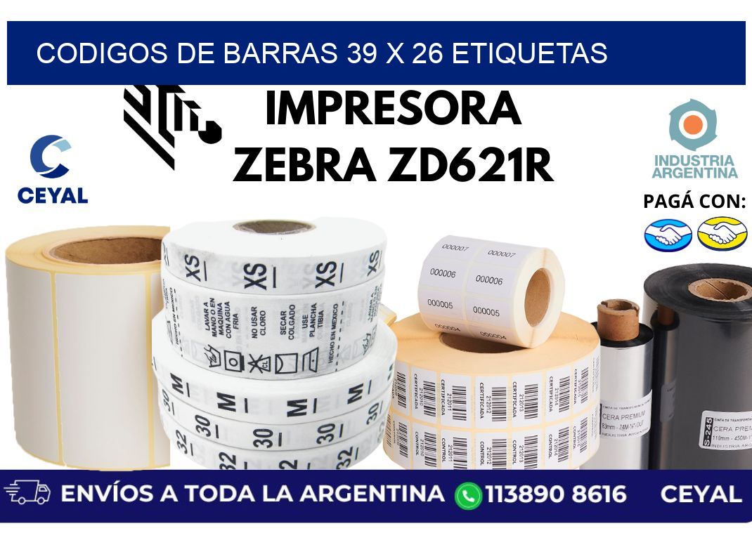 codigos de barras 39 x 26 etiquetas