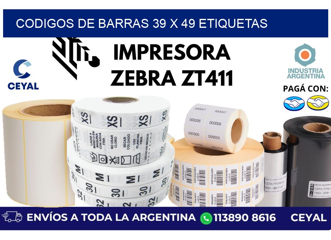 codigos de barras 39 x 49 etiquetas