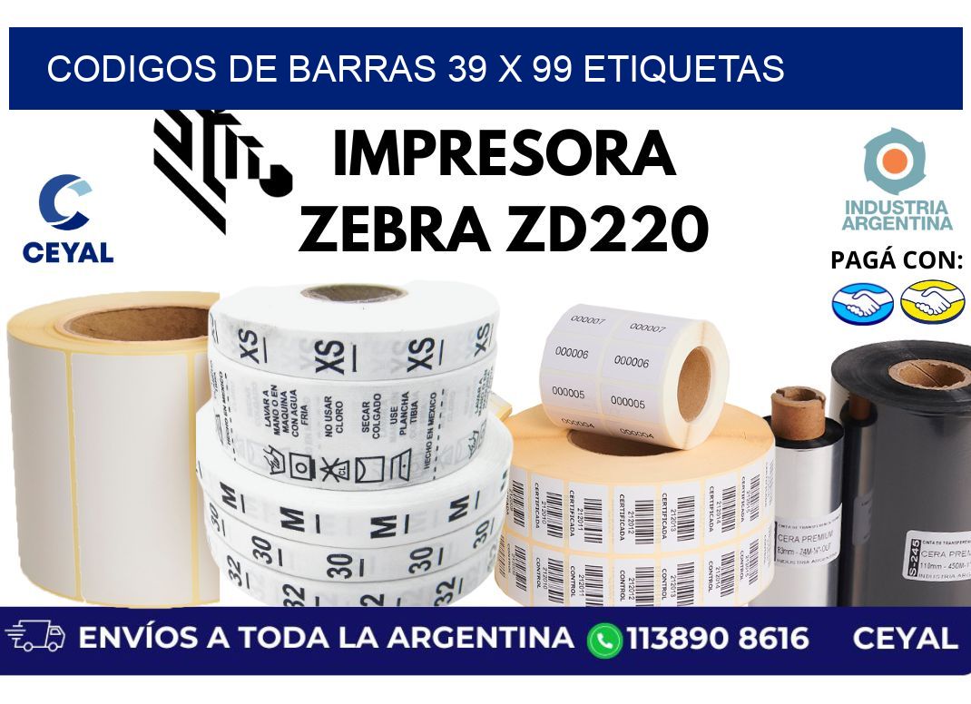 codigos de barras 39 x 99 etiquetas