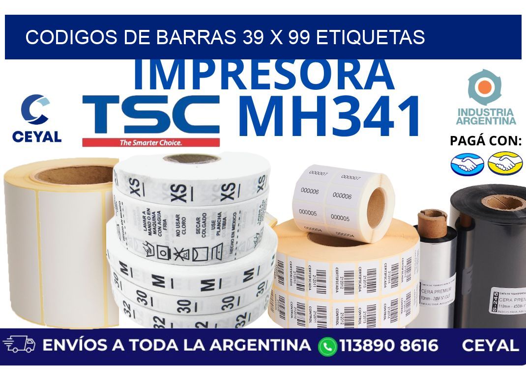 codigos de barras 39 x 99 etiquetas