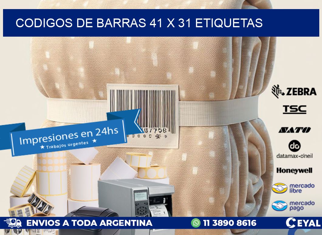 codigos de barras 41 x 31 etiquetas