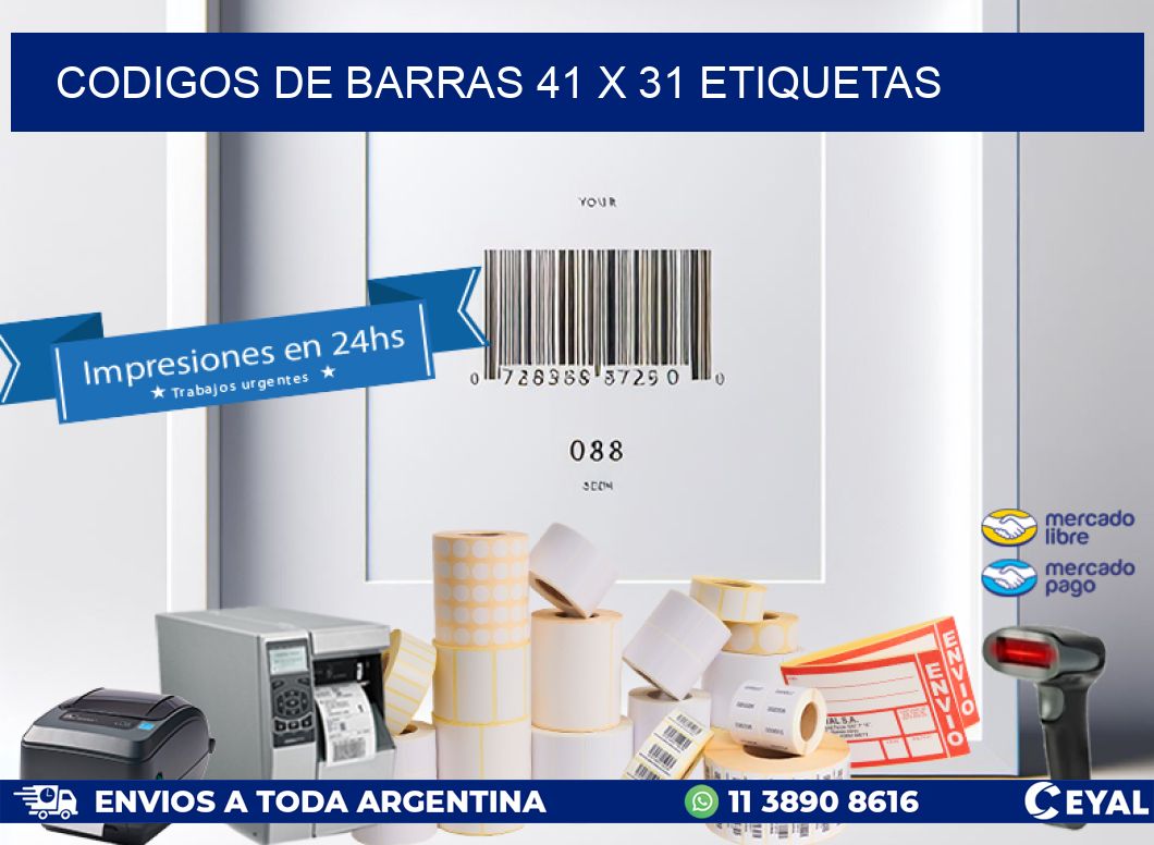 codigos de barras 41 x 31 etiquetas