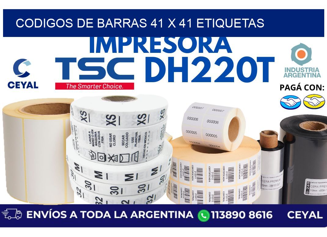 codigos de barras 41 x 41 etiquetas