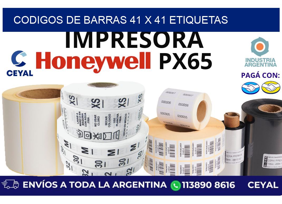 codigos de barras 41 x 41 etiquetas