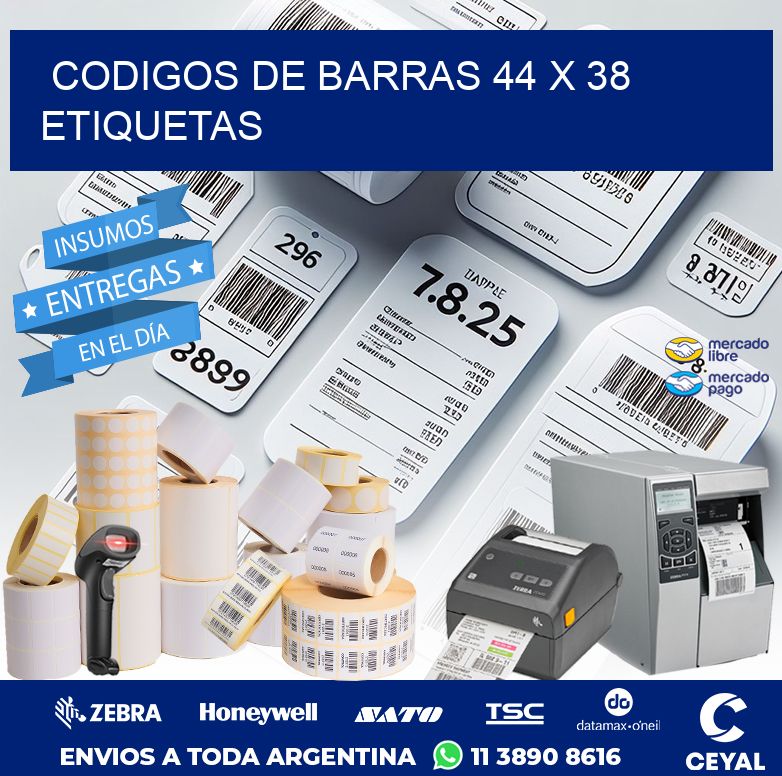 codigos de barras 44 x 38 etiquetas