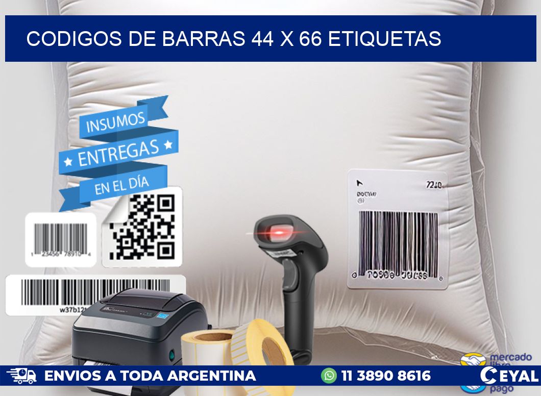 codigos de barras 44 x 66 etiquetas