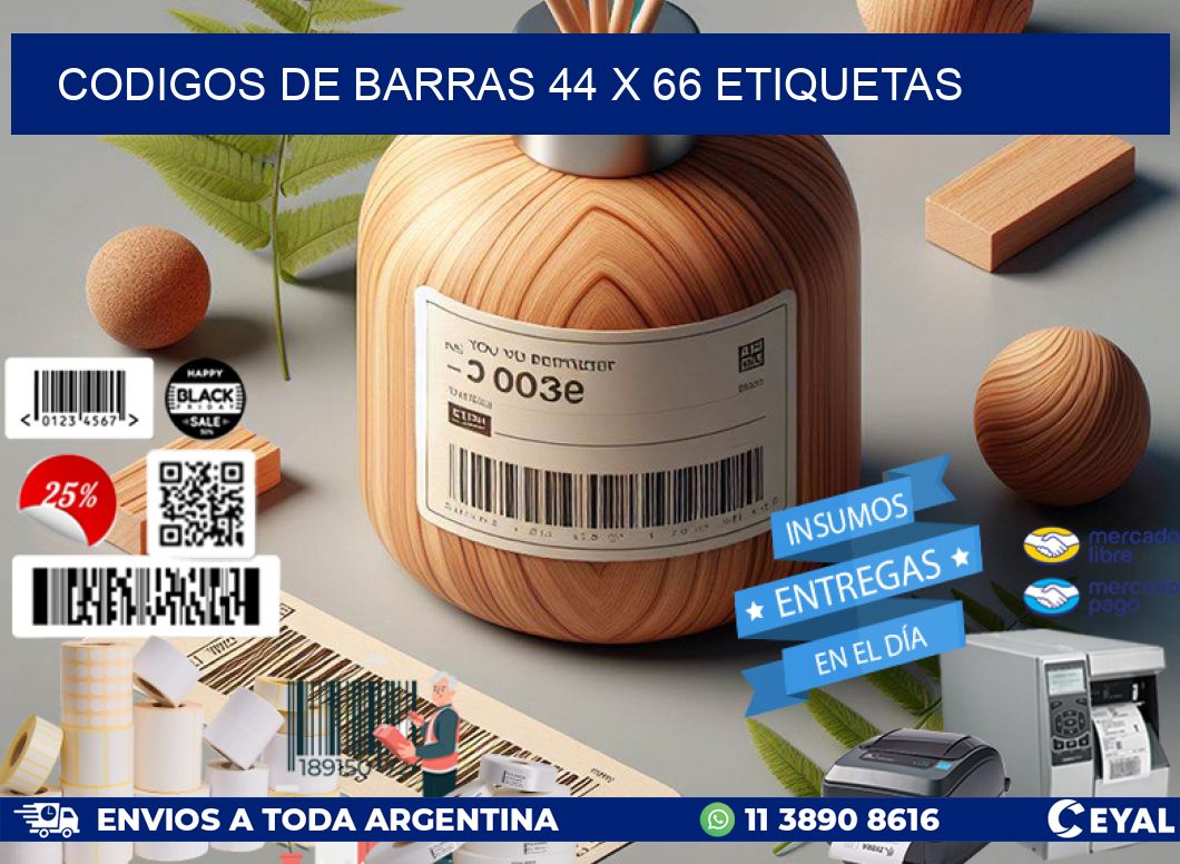 codigos de barras 44 x 66 etiquetas
