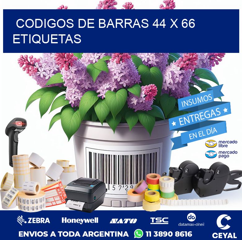 codigos de barras 44 x 66 etiquetas