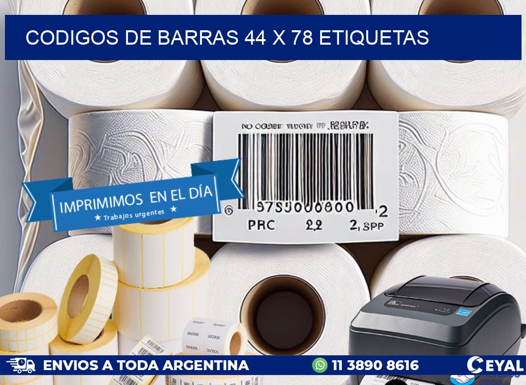 codigos de barras 44 x 78 etiquetas