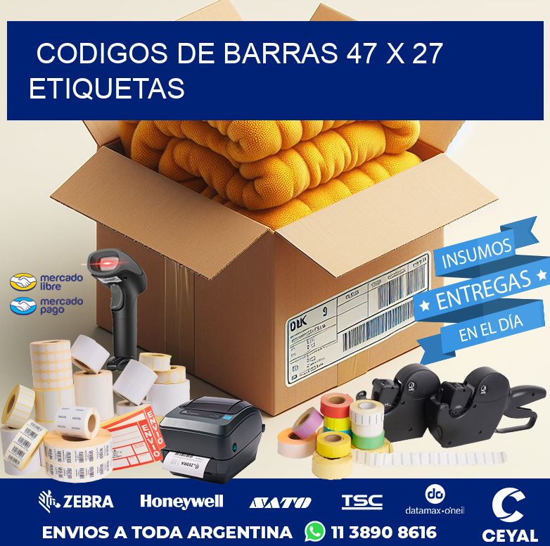 codigos de barras 47 x 27 etiquetas