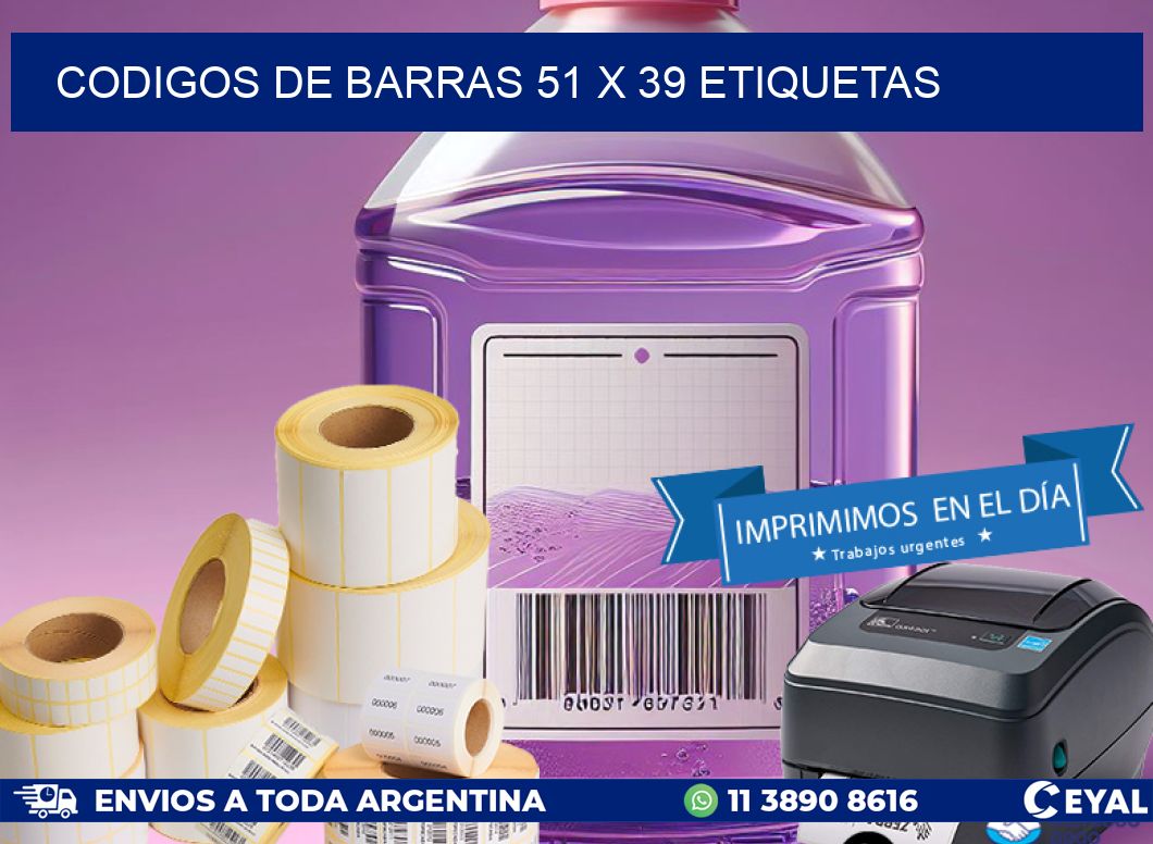 codigos de barras 51 x 39 etiquetas