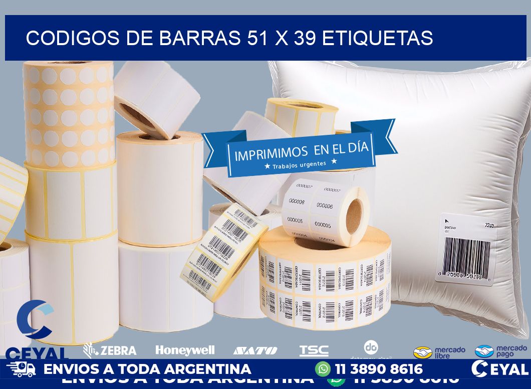 codigos de barras 51 x 39 etiquetas