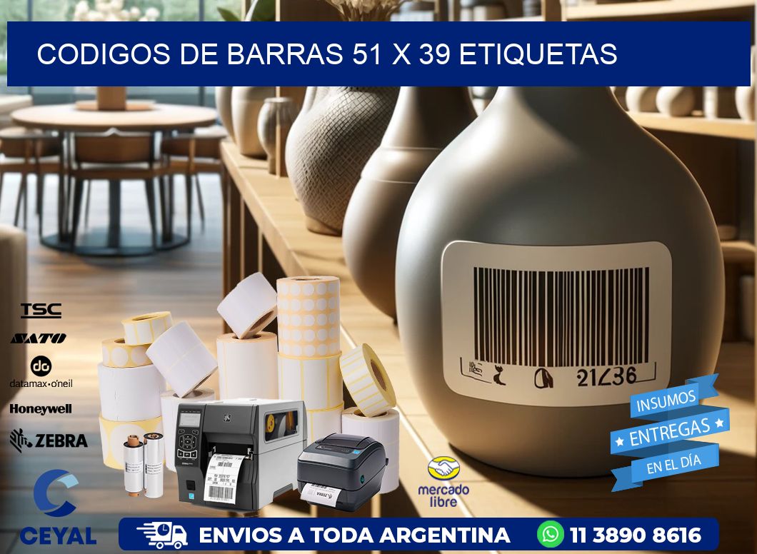 codigos de barras 51 x 39 etiquetas