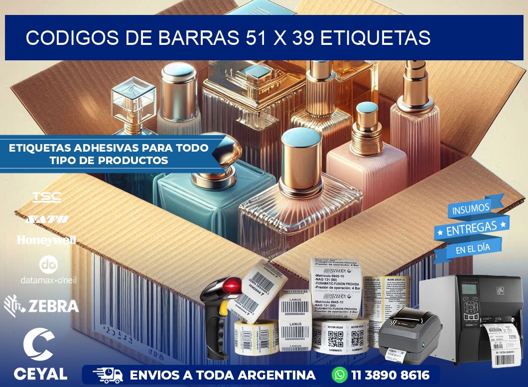 codigos de barras 51 x 39 etiquetas