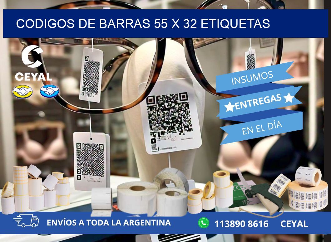 codigos de barras 55 x 32 etiquetas