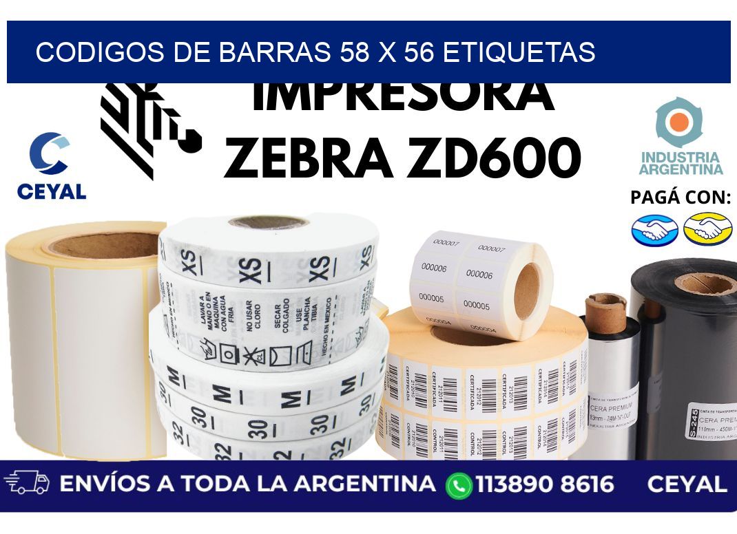 codigos de barras 58 x 56 etiquetas