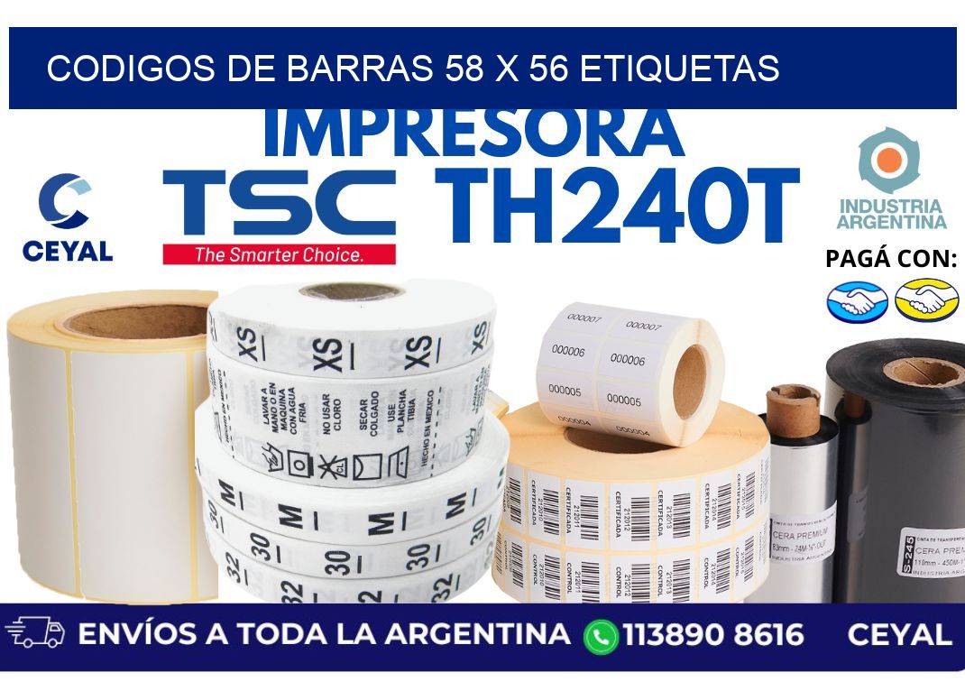 codigos de barras 58 x 56 etiquetas