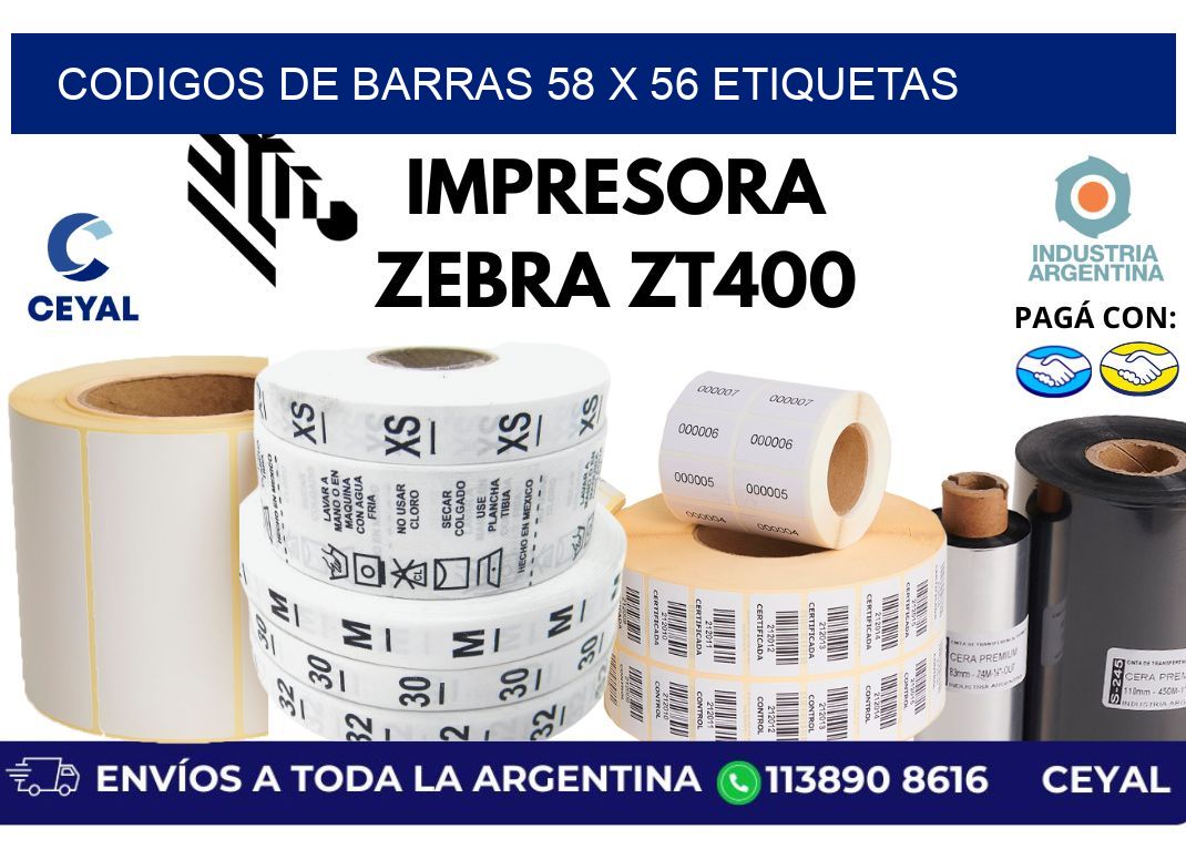 codigos de barras 58 x 56 etiquetas