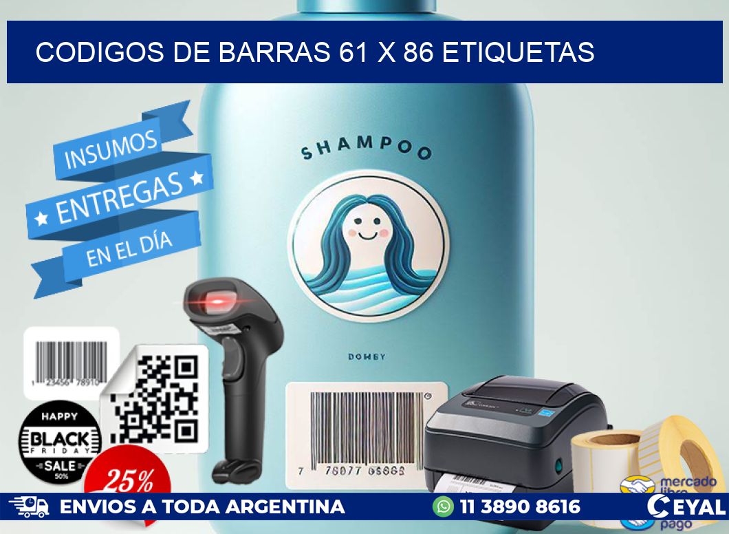 codigos de barras 61 x 86 etiquetas