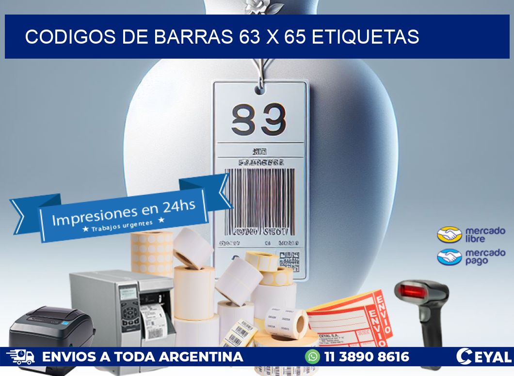 codigos de barras 63 x 65 etiquetas
