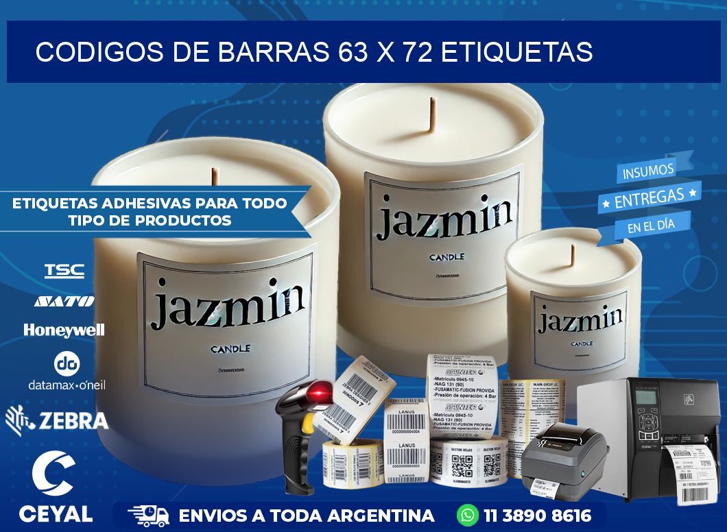codigos de barras 63 x 72 etiquetas