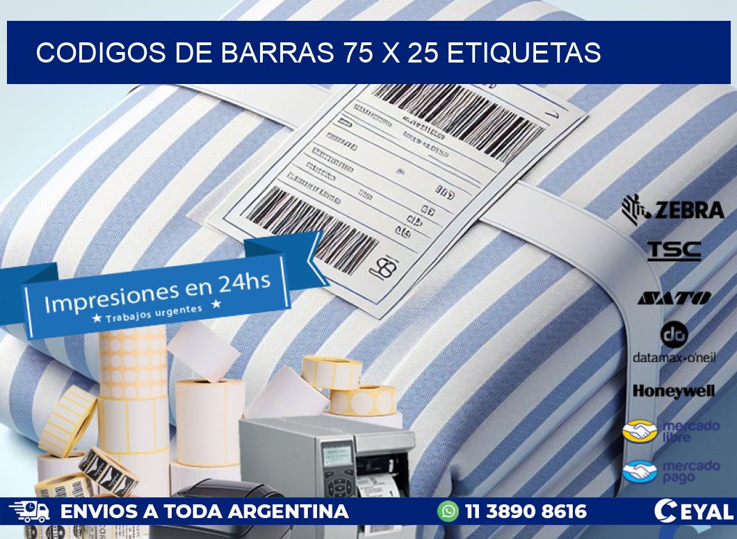codigos de barras 75 x 25 etiquetas