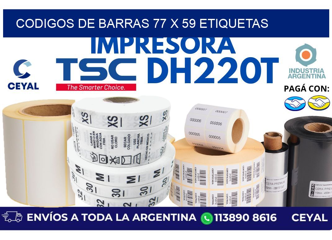 codigos de barras 77 x 59 etiquetas