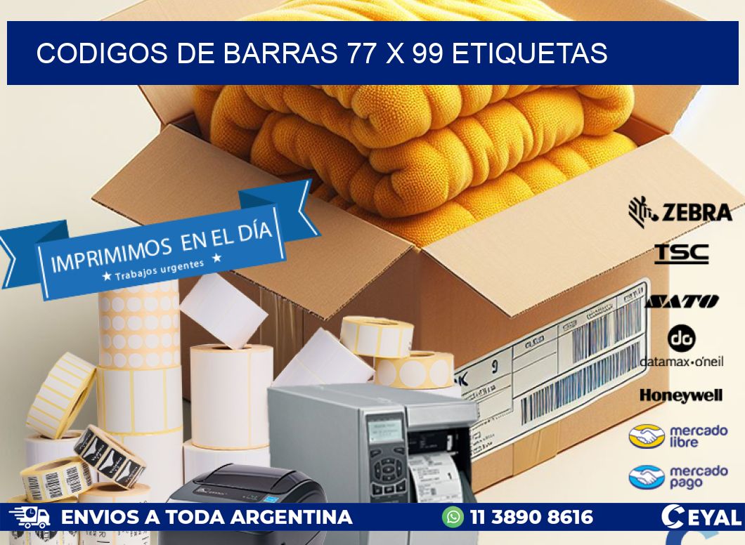 codigos de barras 77 x 99 etiquetas