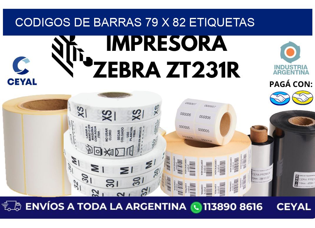 codigos de barras 79 x 82 etiquetas