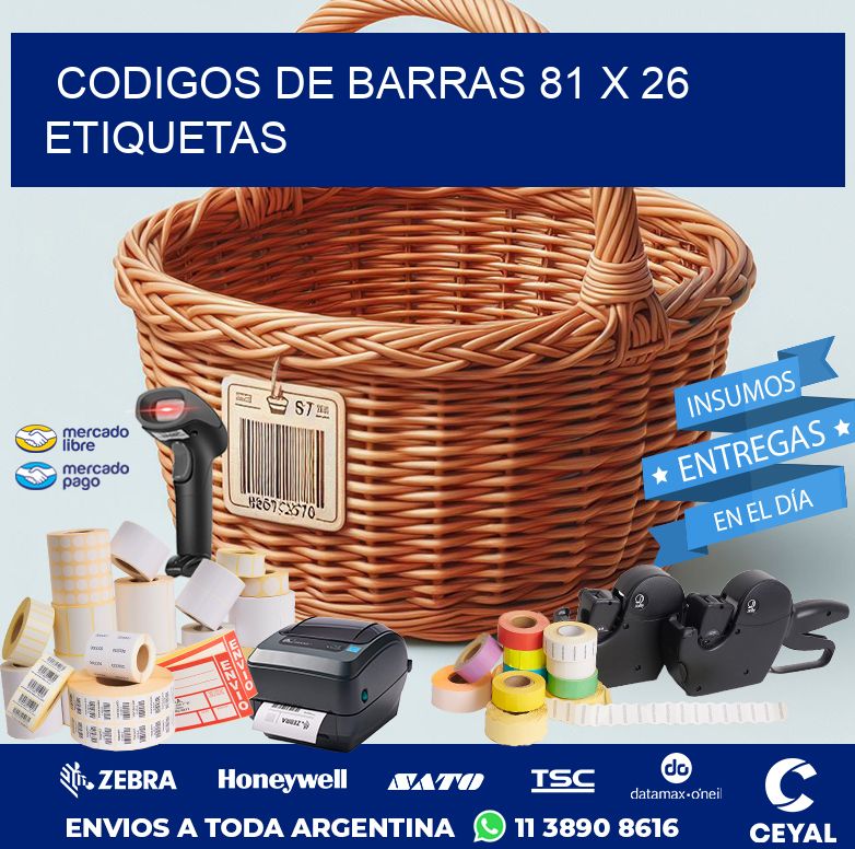 codigos de barras 81 x 26 etiquetas