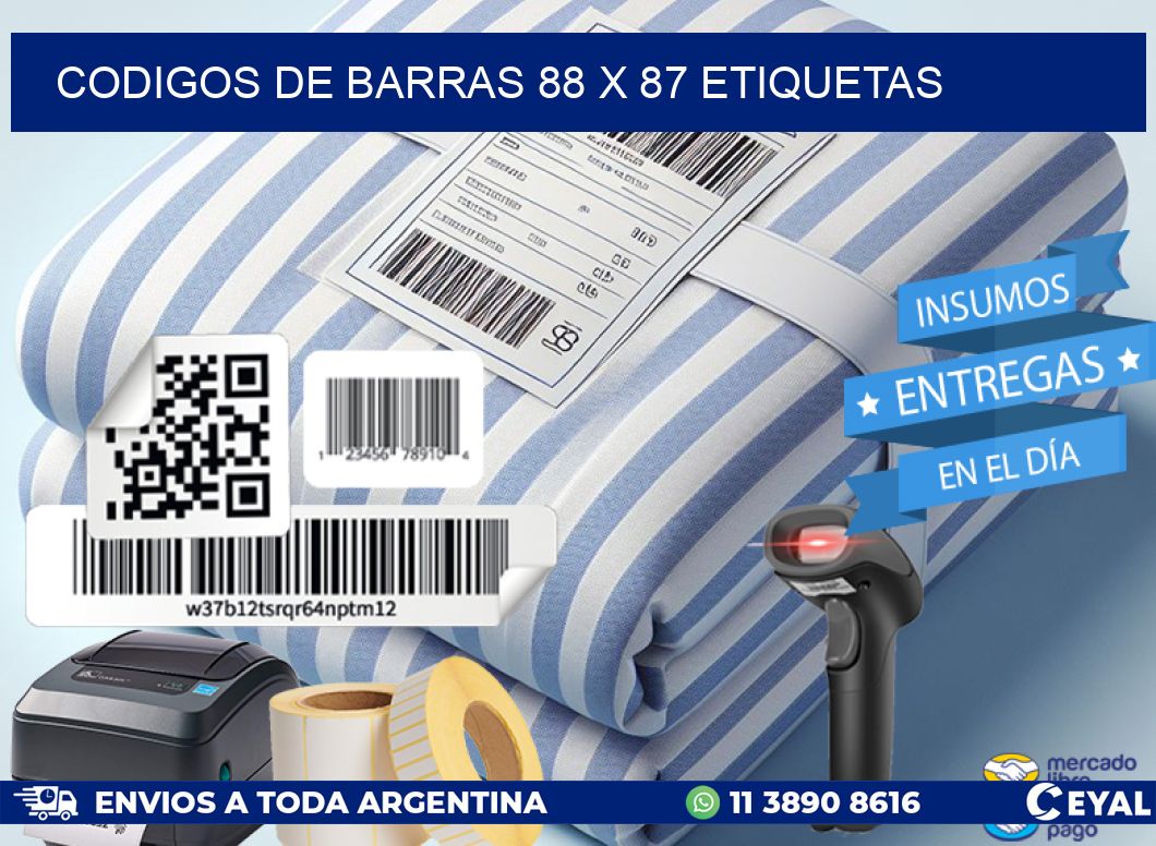 codigos de barras 88 x 87 etiquetas