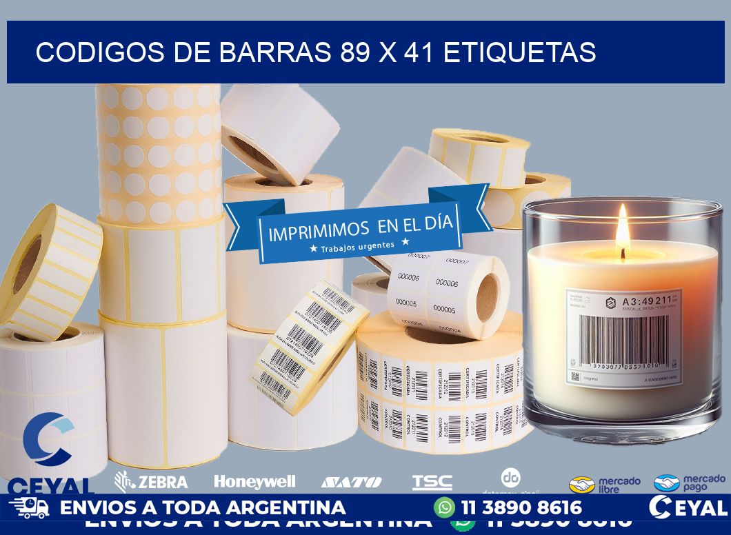 codigos de barras 89 x 41 etiquetas
