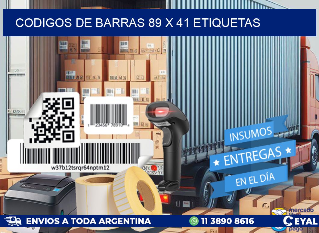 codigos de barras 89 x 41 etiquetas