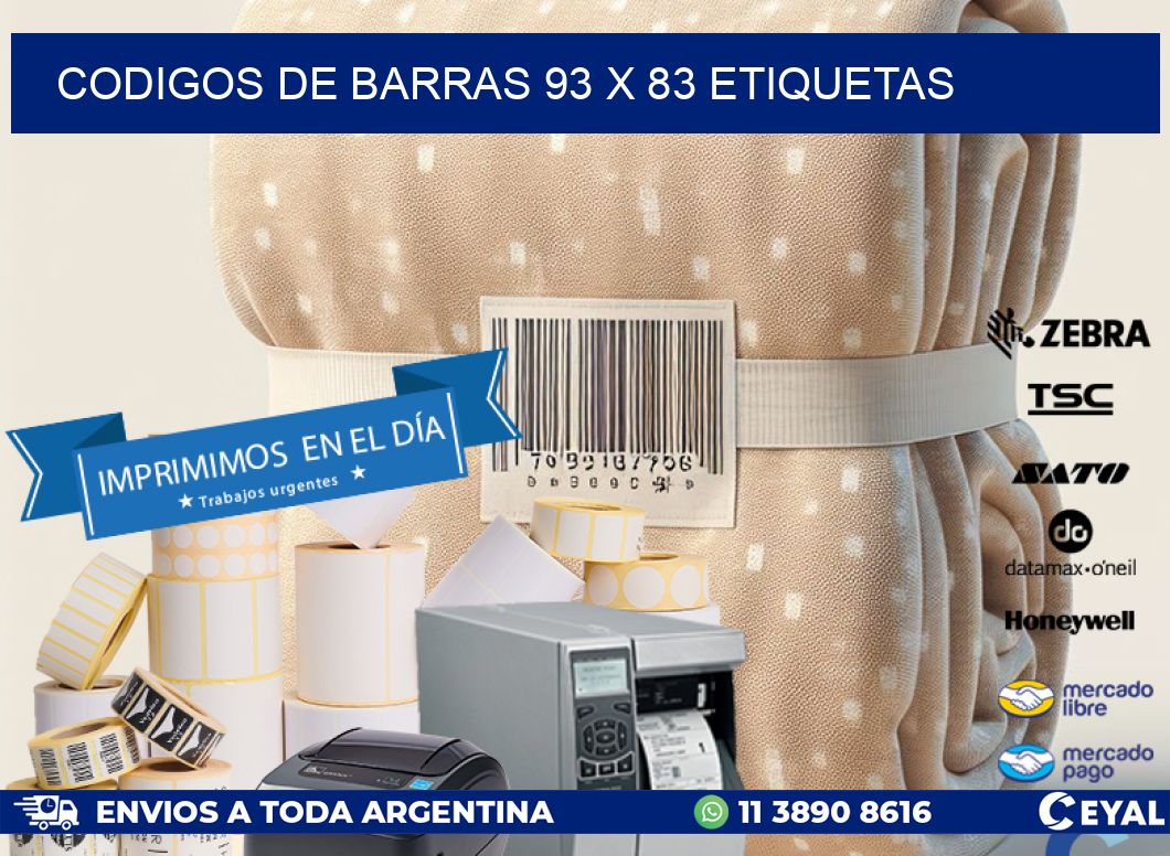 codigos de barras 93 x 83 etiquetas