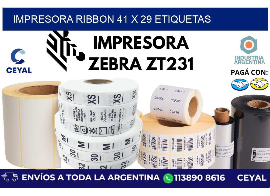 impresora ribbon 41 x 29 etiquetas