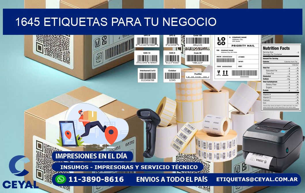 1645 etiquetas para tu negocio