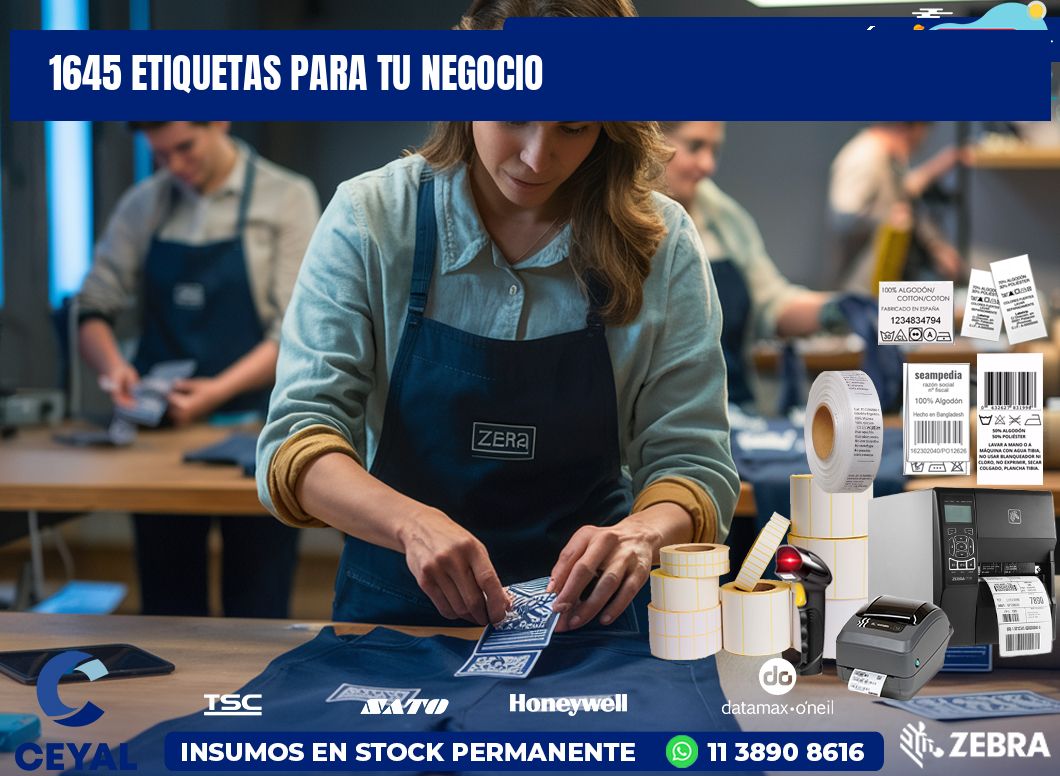 1645 etiquetas para tu negocio