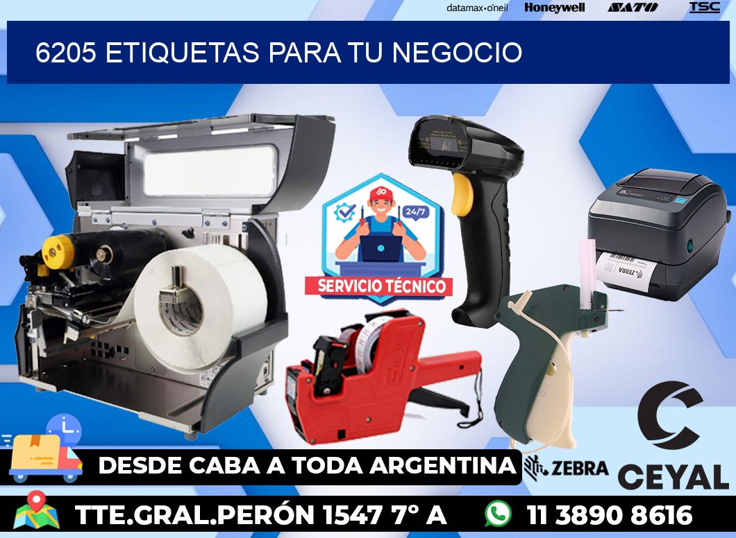 6205 etiquetas para tu negocio